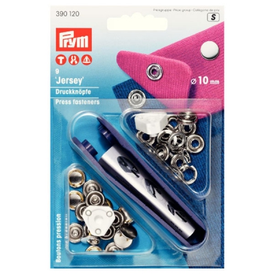 Prym Jersey Druckknpfe 10mm silber 10 Stk. 390120