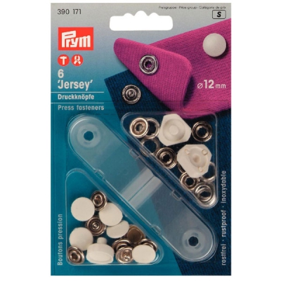 Prym Jersey Druckknpfe 12mm wei 390171