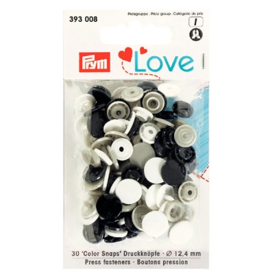 Prym Love Color Snaps 30 Stk. marine, grau, weiß 393008