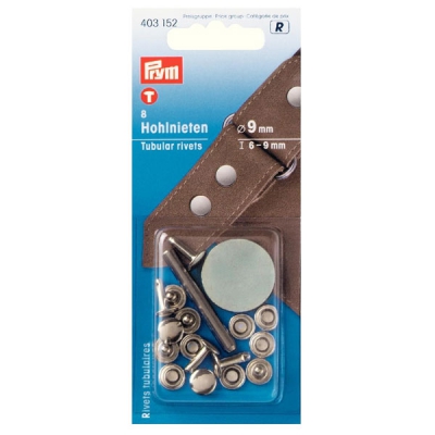 Prym Hohlnieten 9mm fr 6-9mm Strke 403152