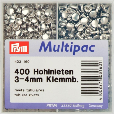 Prym Multipac Nieten 7,5mm 400 Stck 3-4mm Strke 403160