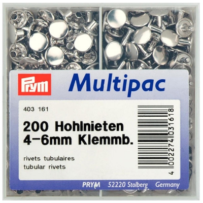 Prym Multipac Nieten 9mm 200 Stck 4-6mm Strke 403161