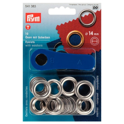 Prym Ösen mit Scheiben 14mm 541383