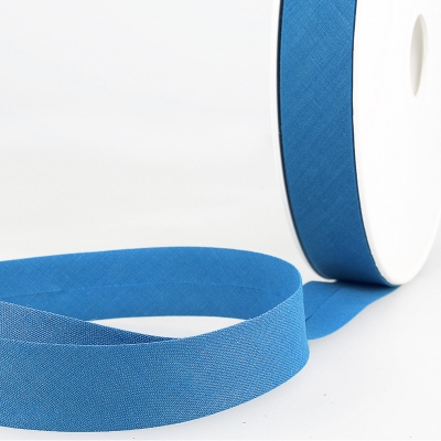Schrägband blau aus Baumwolle PES 20mm