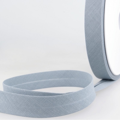 Schrägband blaugrau aus Baumwolle PES 20mm
