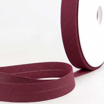 Schrägband bordeaux aus Baumwolle PES 20mm