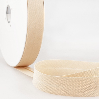 Schrgband creme aus Baumwolle PES 20mm