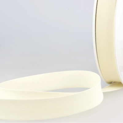 Schrägband creme aus Baumwolle PES 20mm