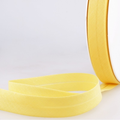 Schrgband gelb aus Baumwolle PES 20mm