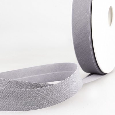 Schrägband hellgrau aus Baumwolle PES 20mm