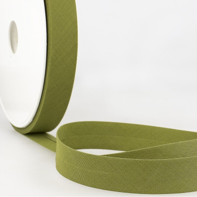 Schrgband oliv aus Baumwolle PES 20mm