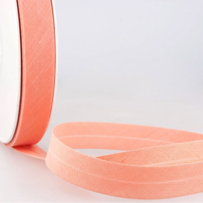 Schrgband lachs aus Baumwolle PES 20mm