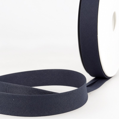 Schrägband marine aus Baumwolle PES 20mm