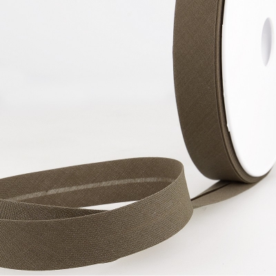 Schrägband oliv aus Baumwolle PES 20mm