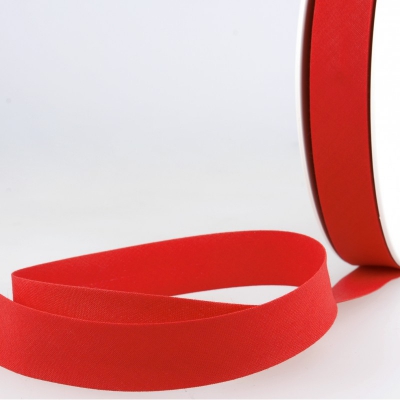 Schrgband rot aus Baumwolle PES 27mm
