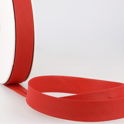 Schrgband rot aus Baumwolle PES 20mm