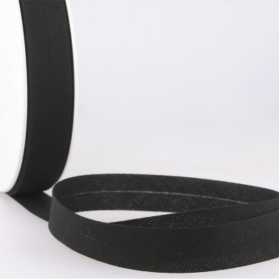 Schrgband schwarz aus Baumwolle PES 27mm