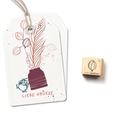 Ministempel Blte 54 Herbst Anemone Knospe Outline