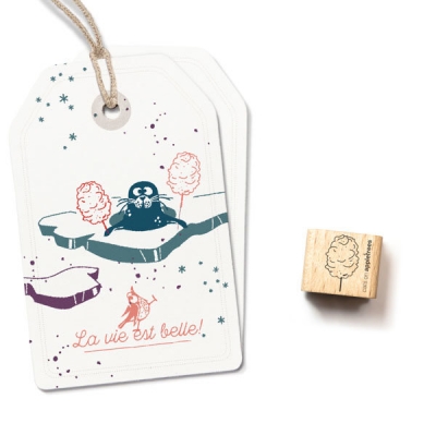 Ministempel Zuckerwatte Outline