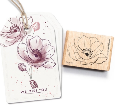 Stempel Blte 53 Herbst Anemone Outline