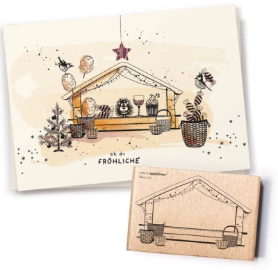 Stempel Haus 14 Marktbude Outline