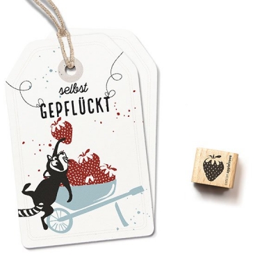 Ministempel Erdbeere