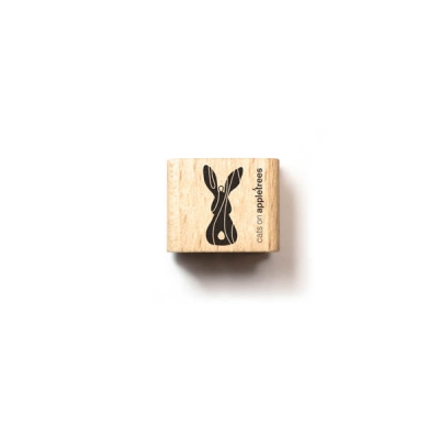 Ministempel Holzanhnger Hase