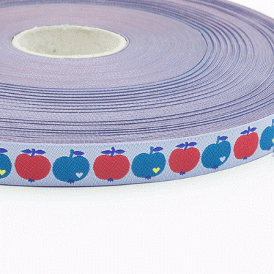 Webband byGraziela Apfel, blau-rot 15mm