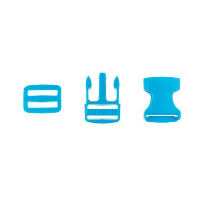 Taschenverschluss mit Regulierer 25mm türkisblau