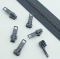 10 Stück Schieber grau für 5mm Profil-Reißverschluss