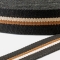 Gurtband Polyester Streifen schwarz beige 38mm