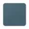 Blanko Patch Kunstleder abgerundet 50 x 50 mm taubenblau