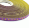 Webband schmales Sternchenband, gelb-lila 7mm