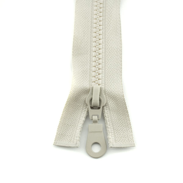 Jacken Reißverschluss Teilbar Plastikzahn Beige  75 cm Plastikzahn Beige 