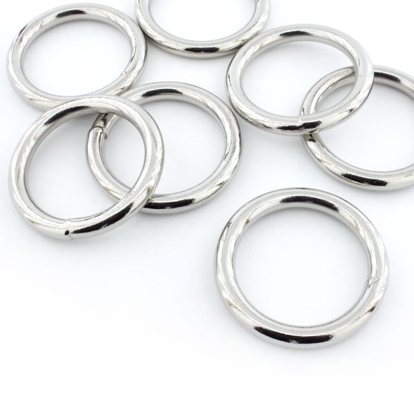 O-Ring 10 Stk 20,26,30mm Silberfarben Rundring Metall Vernickelt